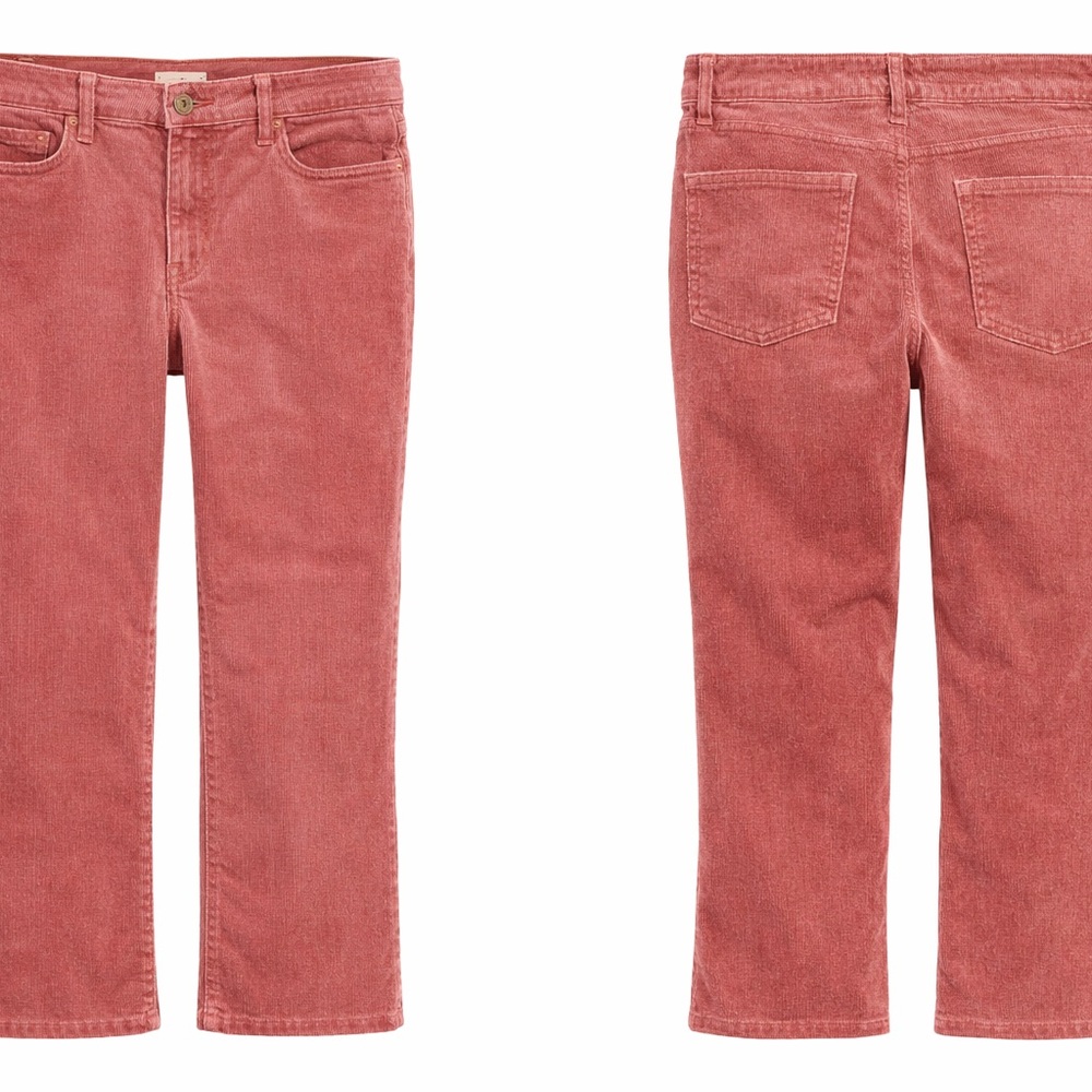 Anthropologie Cropped Corduroy Pants in Rosewood
